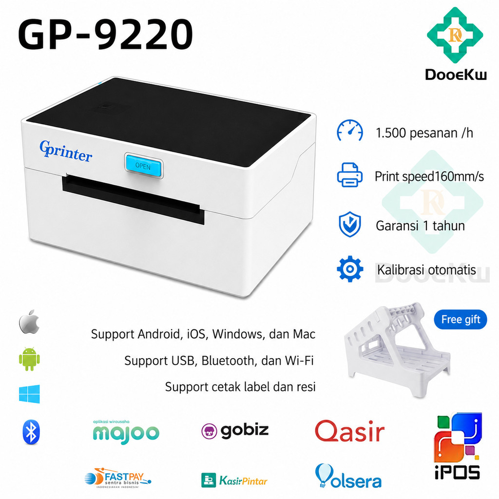 PRINTER BARCODE THERMAL LABEL SUPPORT BLUETOOTH /USB /Wireless Shipping Sticker Printer Barcode Ther