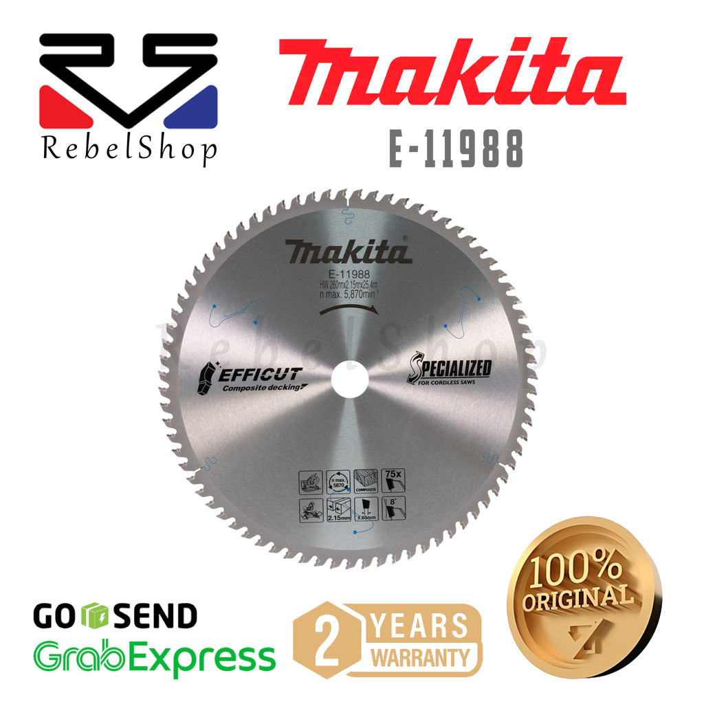 Makita Accesories T.C.T Saw Blade Efficut Composite Decking / Mata Gergaji Efficut untuk Composite D