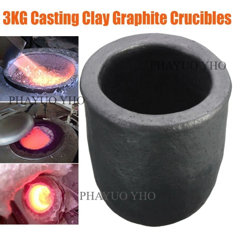 Graphite Crucible Mangkok Wadah Cawan Lebur Grafit Laboratorium Alat Peleburan Logam Emas Perak Temb