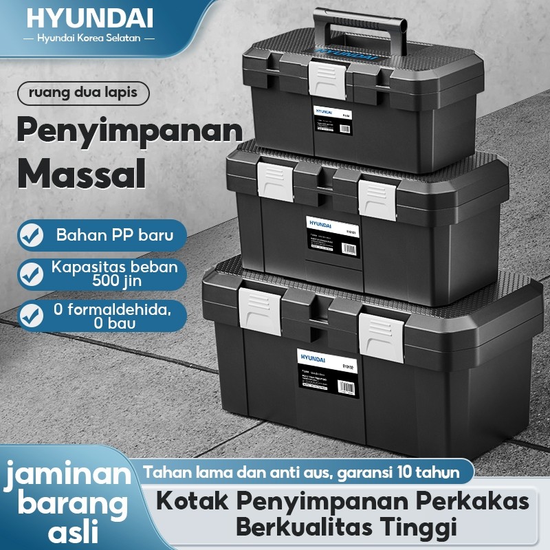 DaniCV HYUNDAI Tool Box Untuk Kotak Penyimpanan Serbaguna Box Perkakas Besar Barangbox