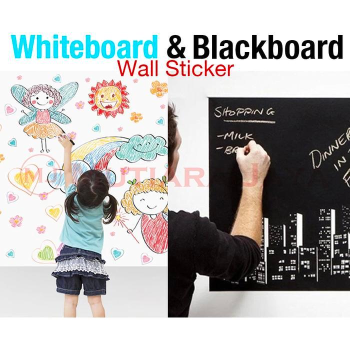Sticker Whiteboard Blackboard Wallpaper papan tulis 45cmx2m - Whiteboard