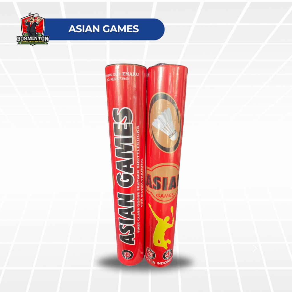 TERLARIS Asian Games Merah Shuttlecock Kok Badminton Bulu Tangkis Original