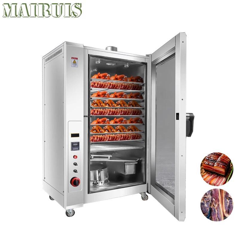 Gas/Electric And Charcoal Smoked Meat Curing Fish Making Smoker Oven Machine