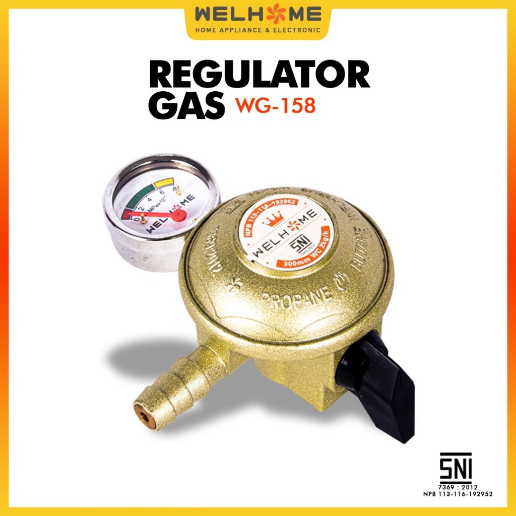 Kepala Welhome Regulator Gas LPG Regulator Kompor Gas Tekanan Rendah Otomatis WG-158 BJ