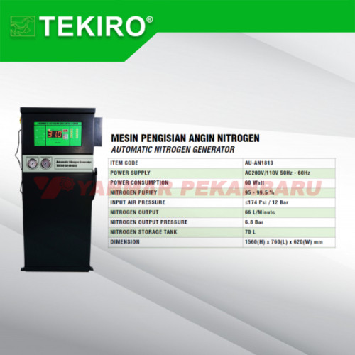 Alat Pengisi Angin Nitrogen Full Auto Nitrogen Generator TEKIRO