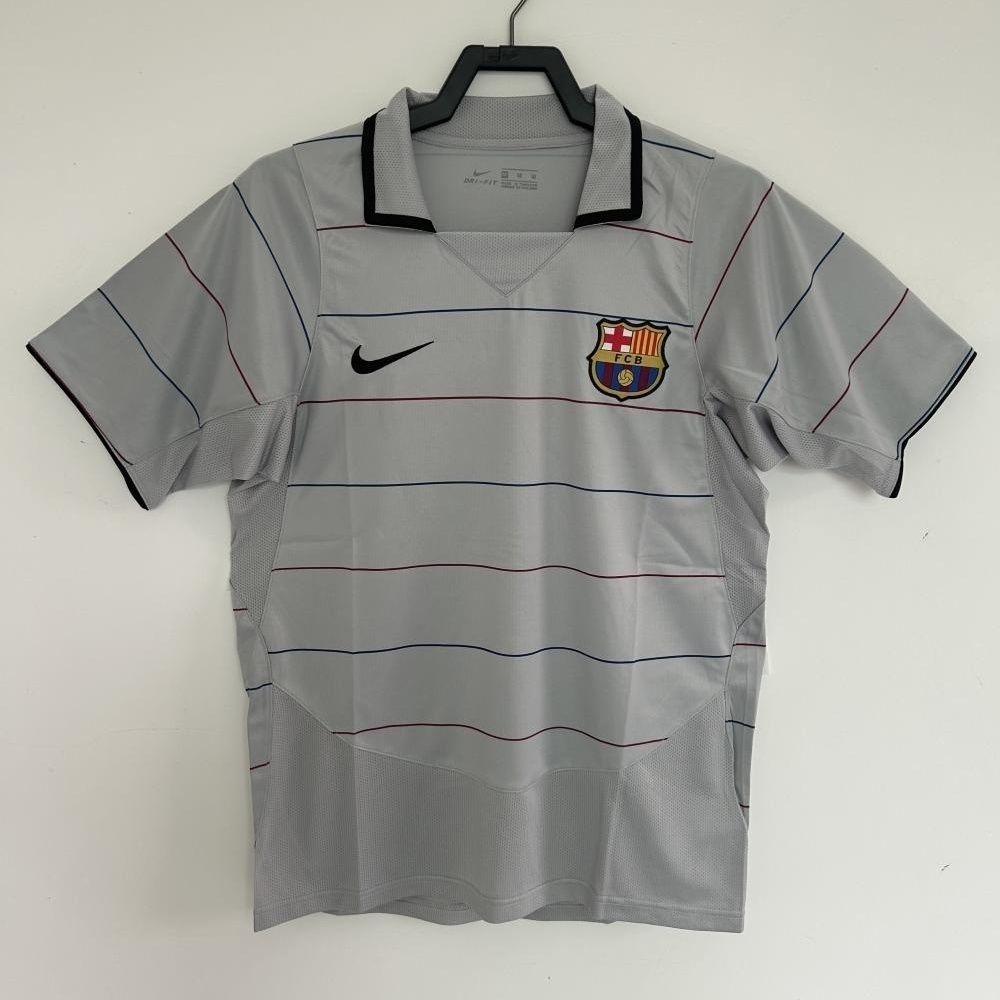 2003-04 Barcelona Away Retro Jersey Lengan Pendek