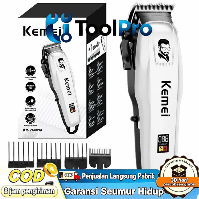 COD Hair Clipper Kemei KM-PG809A Alat Cukur Rambut Elektrik/Alat Cukur Rambut 3 In 1 Jenggot Kemei K