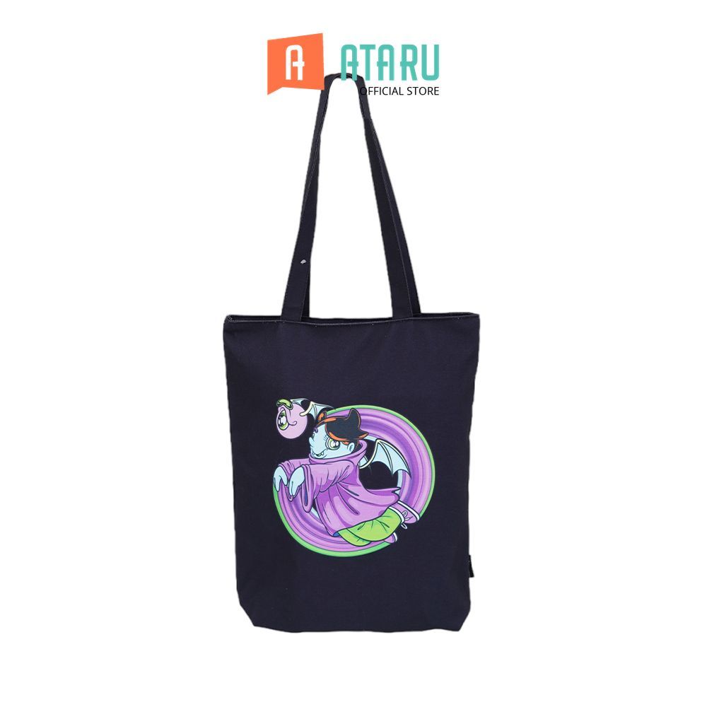 Ataru Fashion Tote Bag Muklay Alfie - Hitam Tas Jinjing Tas Belanja Shoulder Tote Shopping Bag