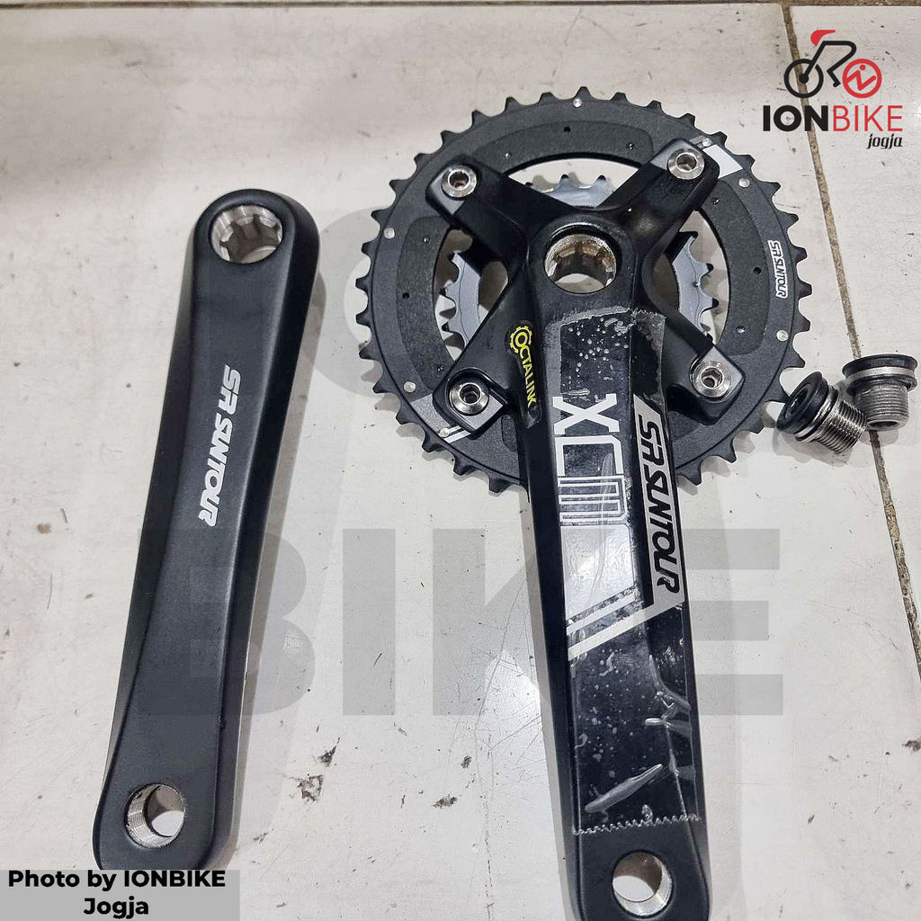 Crank Suntour XCM Dual 36-22T BCD 104 Double Speed BB OCTALINK Hollowtech 1 - Sepeda MTB 36T 22T 36 
