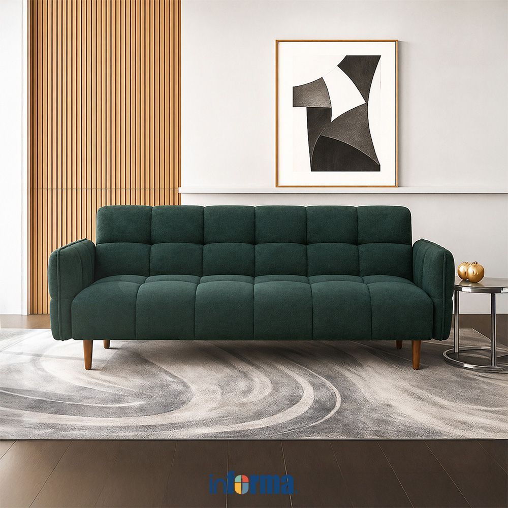 Informa Nordia Soren Sofa Bed Fabric - Hijau Tua Sofa Lipat Tempat Tidur Lipat Sofa Minimalis Sofa S
