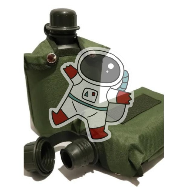 Veples Botol Air Minum TNI Sarung Veples Peples Original Hijau & Hitam