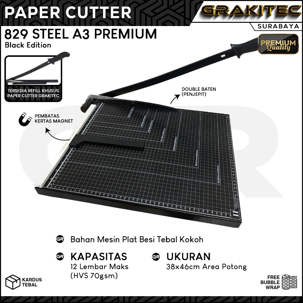 Paper Cutter A3 ( Alat Potong Kertas ) Pemotong Kertas Alat Potong /Mesin Pemotong Kertas