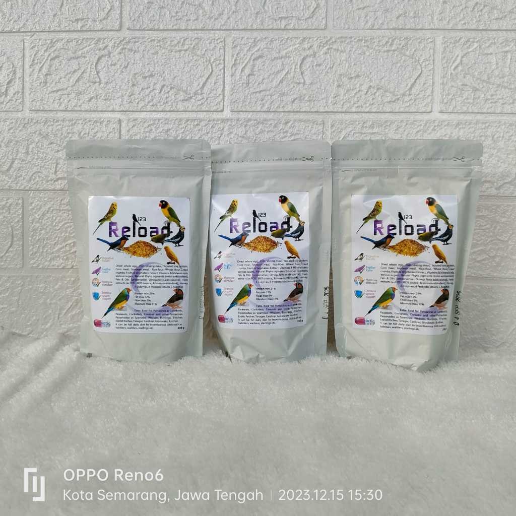 123 Reload MAKANAN BURUNG Extra 250GR