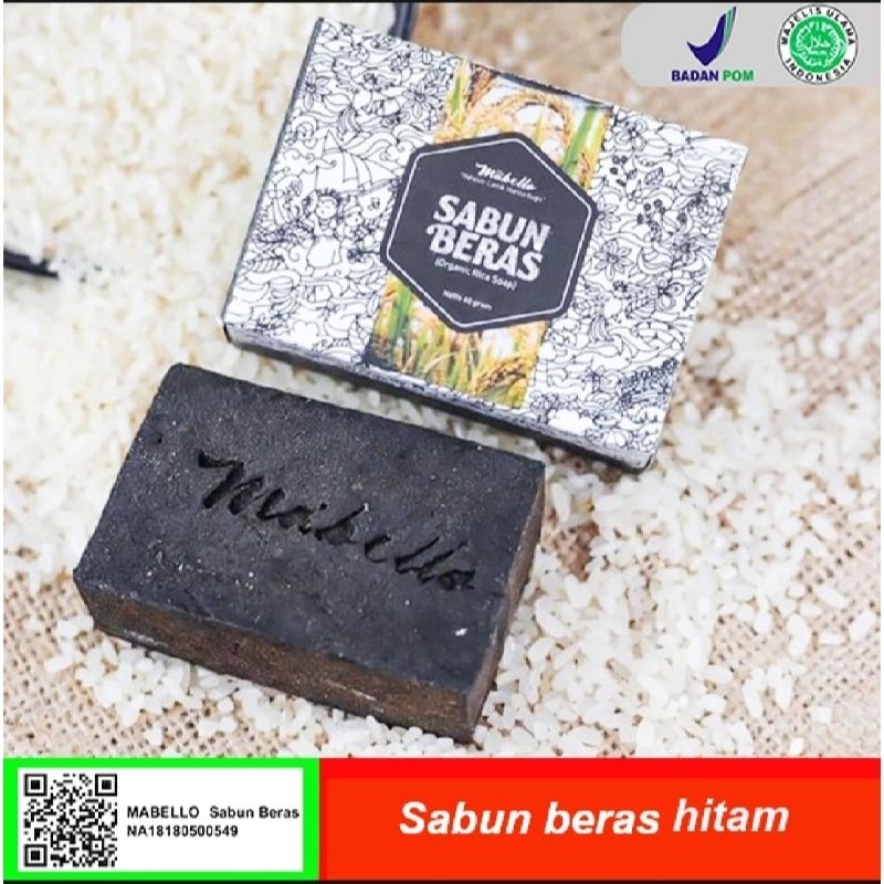 MABELLO SABUN BERAS HITAM MABELLO/SABUN BERAS DAUN KELOR / SABUN TEMULAWAK