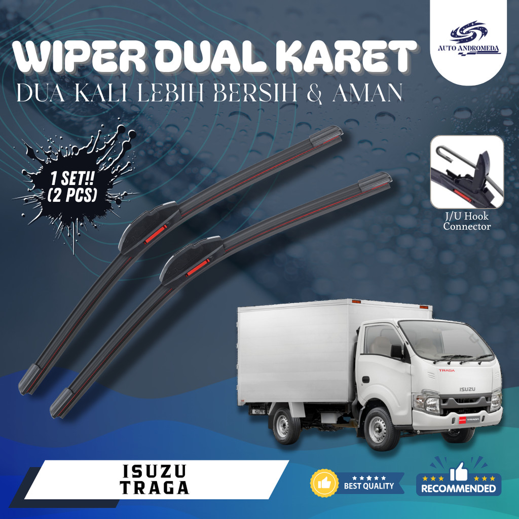 COD Wiper Isuzu Traga Wiper Kaca Depan Rubber Premium Original Murah Awet Aksesoris Mobil Berkualita