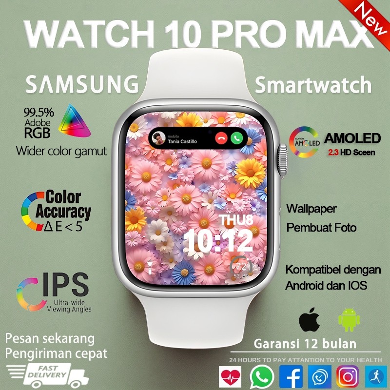 [COD] Watch XS10 Pro ORI 2.3 Inci Layar Sentuh 49 Mm Layar Penuh Jam Tangan Pintar Tahan Air Smartwa