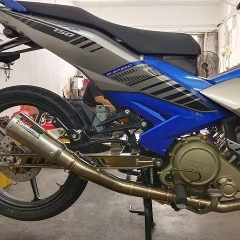 knalpot sck racing mx king dan honda gtr Sonic 150 dual pipe
