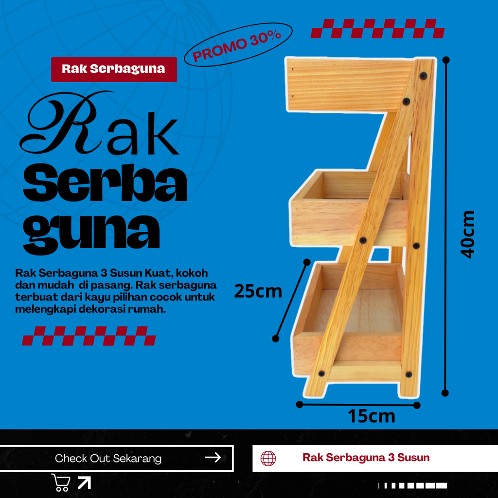 Rak Tempat Bawang / Rak Bumbu / Rak Telur 3 Susun