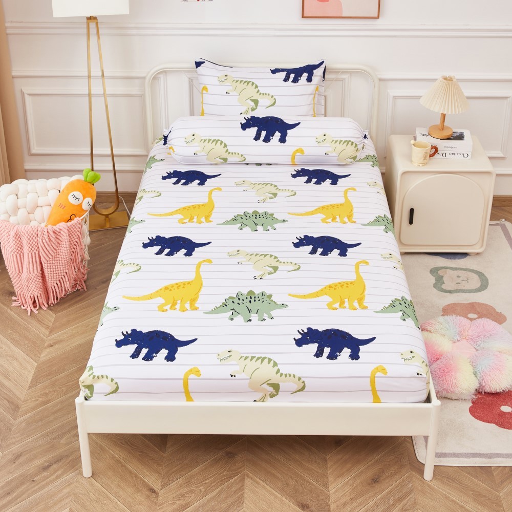 Informa Set Seprai Microfiber Anak Dino Cars Space Flower Single 120X200 100X200 Sprei Seprei Sheet 