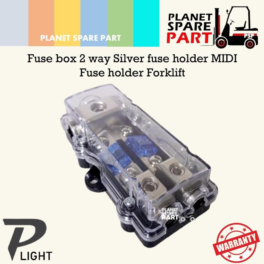 Fuse box 2 way Silver fuse holder MIDI fuse Box forklift
