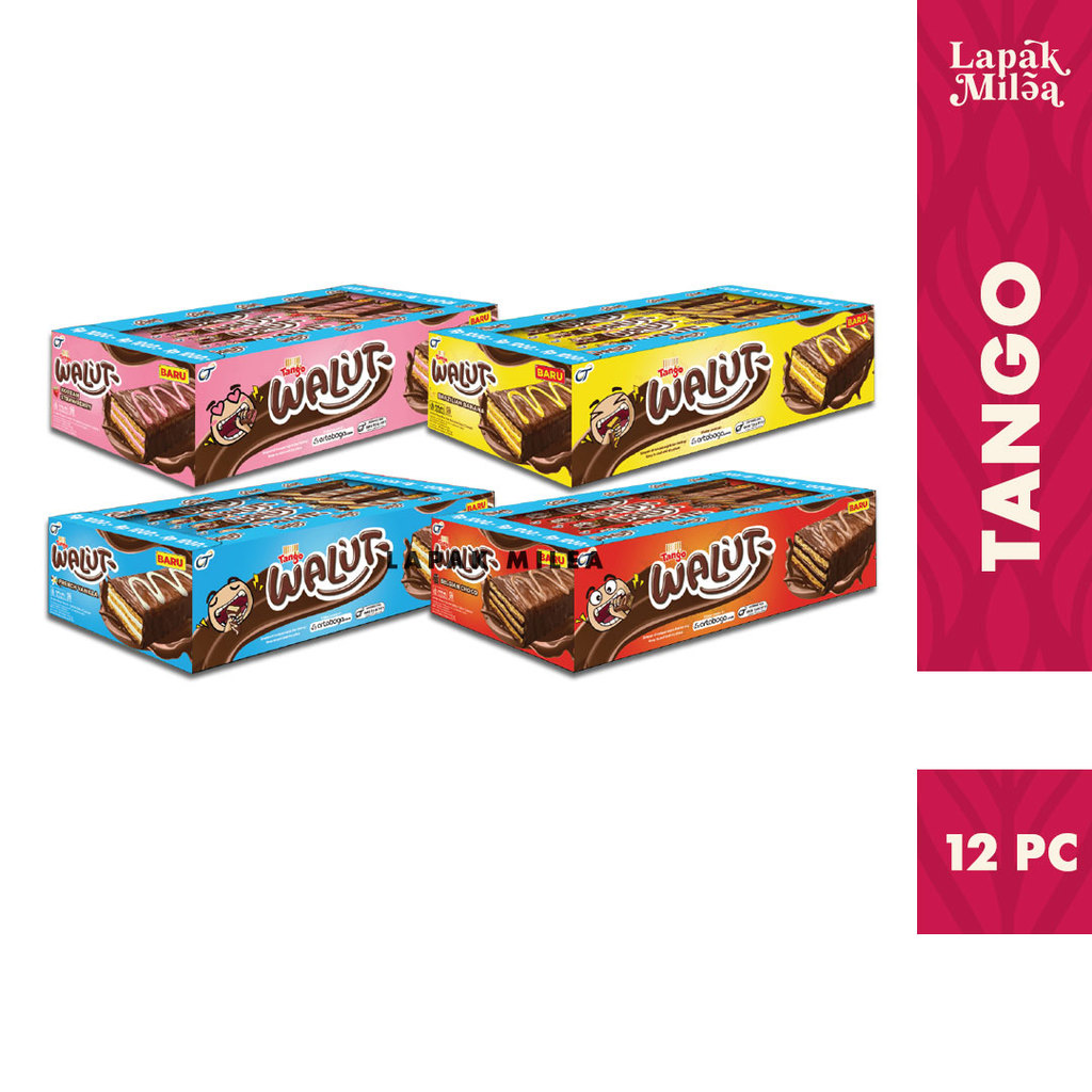 Tango Walut Wafer Bersalut BOX isi 12 pc