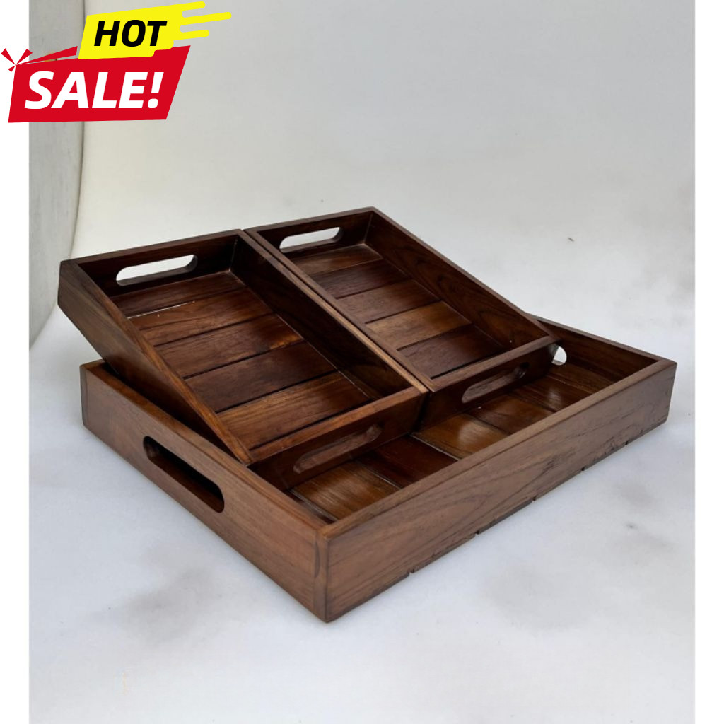 Nampan Kayu Estetik – Nampan Kayu Natural – Nampan Kayu Unik untuk Dekorasi & Sajian