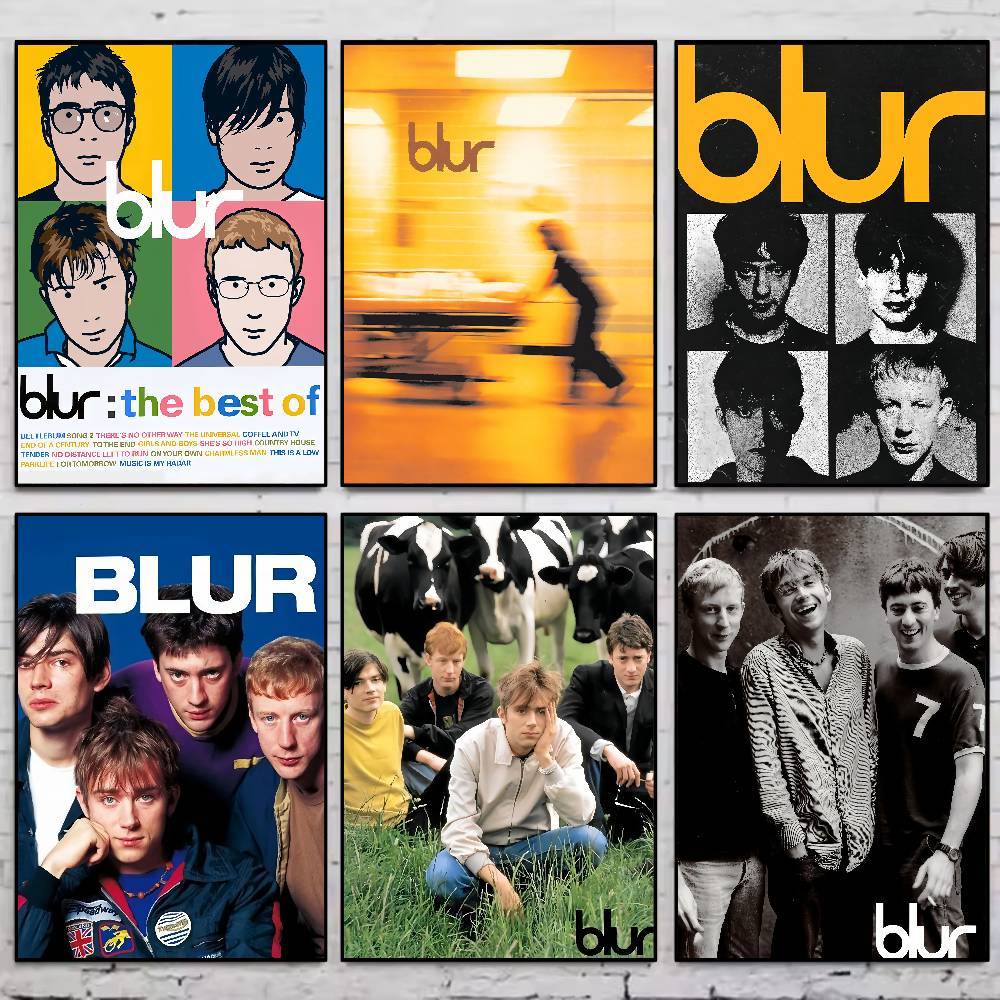 Rock Band Blur The B-Best Of Poster Gallery Prints Self Adhesive Home Decor Decoration Wall Decals L