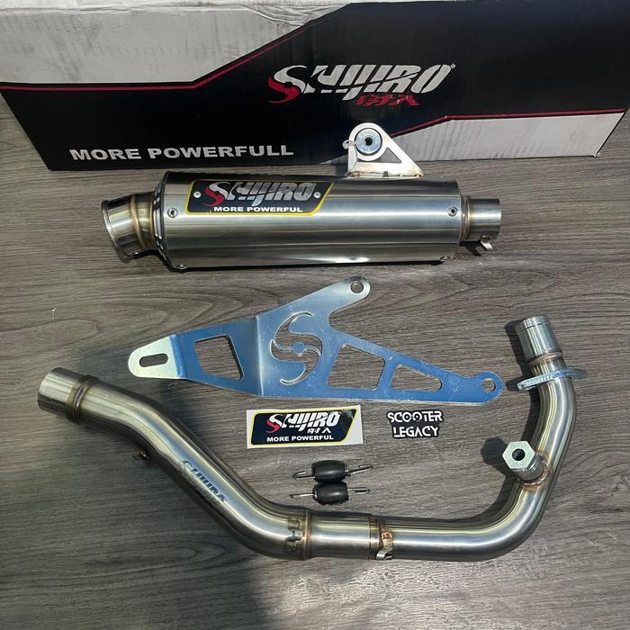 Knalpot Exhaust M3 Long Short SHIJIRO Vespa Sprint Primavera S LX LXV - 38MM, LONG