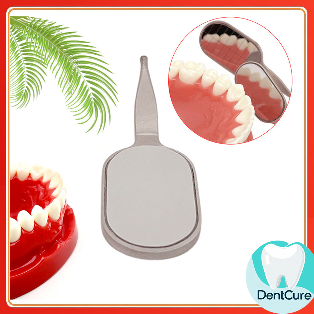 Rhodium Cermin Intraoral / Rhodium Dental Mirror/Kaca Mulut Mirror Premium Anti Fog Embun  One Side 