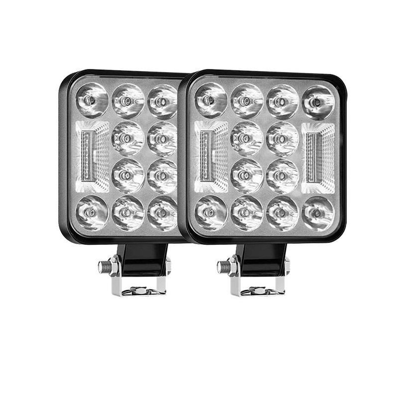 12-24V Square Flood Light Auxiliary Work Light LED Bar Mini 78W 24LED Searchlight Overhead Light Far