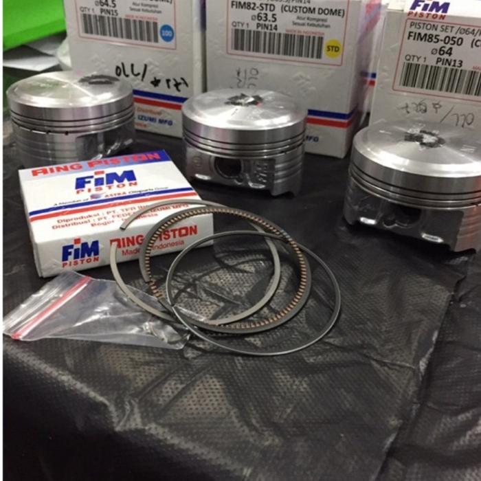 Piston kit fim 63.5 64 64.5 65 mm pin 13 14 15 - 63.5 mm, 13 mm
