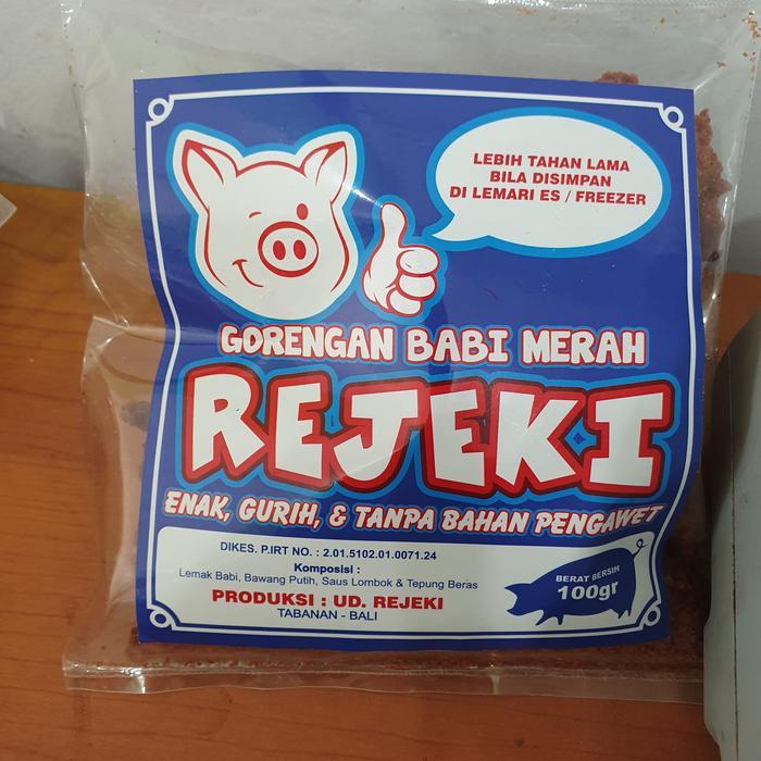 Gorengan babi merah - rejeki - bali - kerupuk