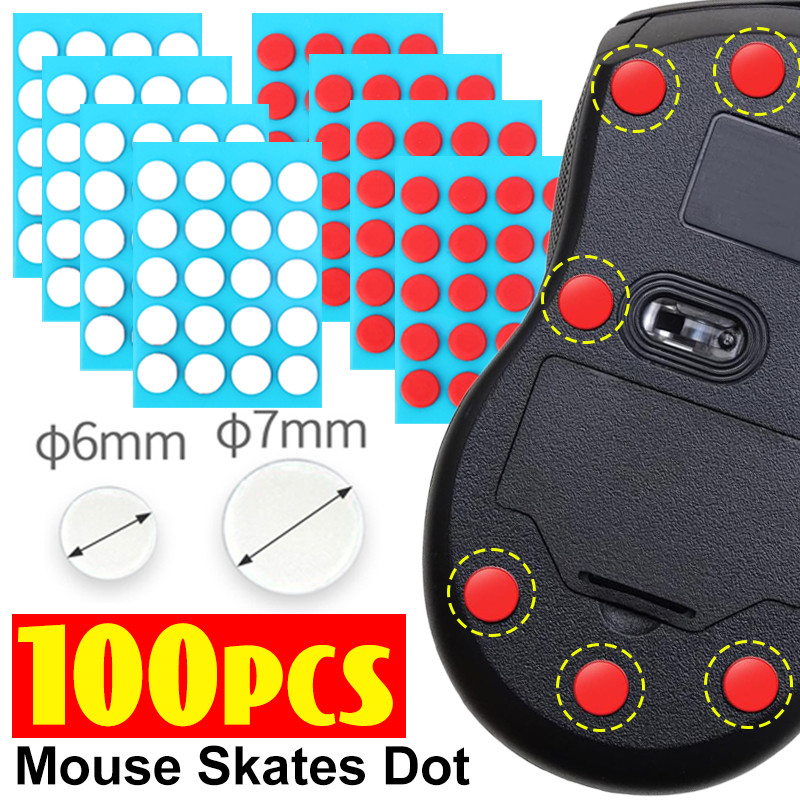 Universal 6mm 7mm ameter ICE Version Esports Mouse Skates Mouse Feet Y Universal Dot Antii-slip Mous