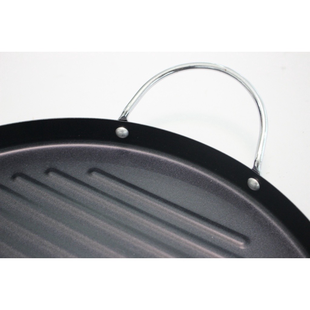 TERBARU -  UGO Grill Pan Bulat | Grill Pan Segi Alat Panggangan BBQ Grill Pan Korean Bulat Anti Leng