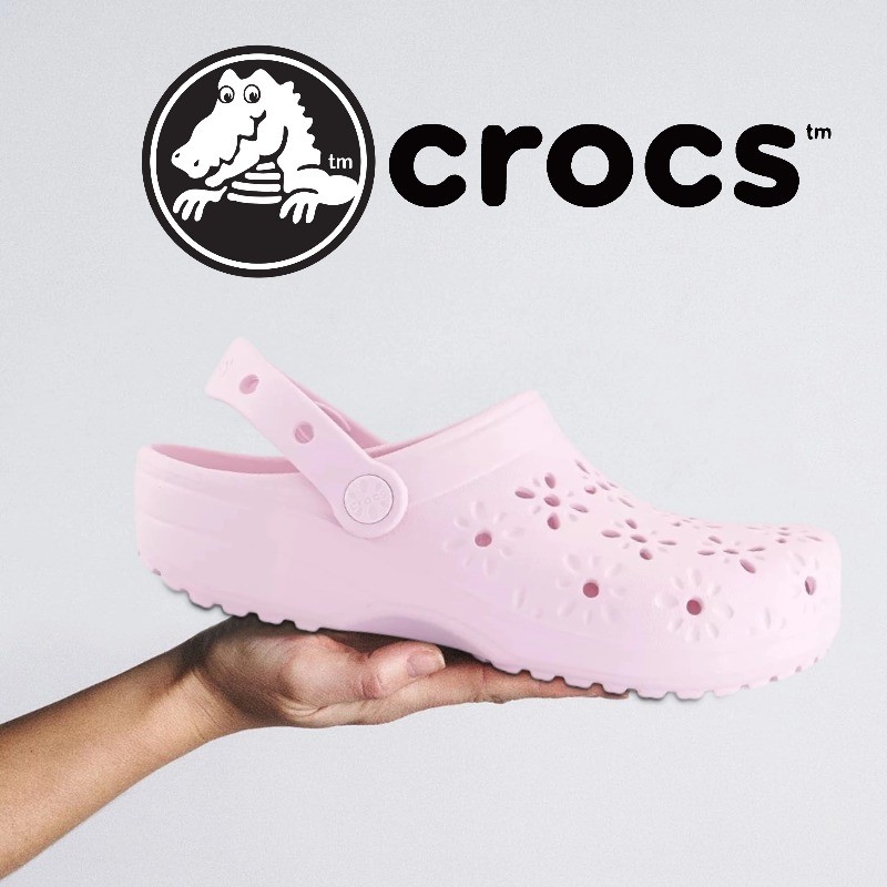 Crocs official store Crocs Classic Floral Cut Out Clogs