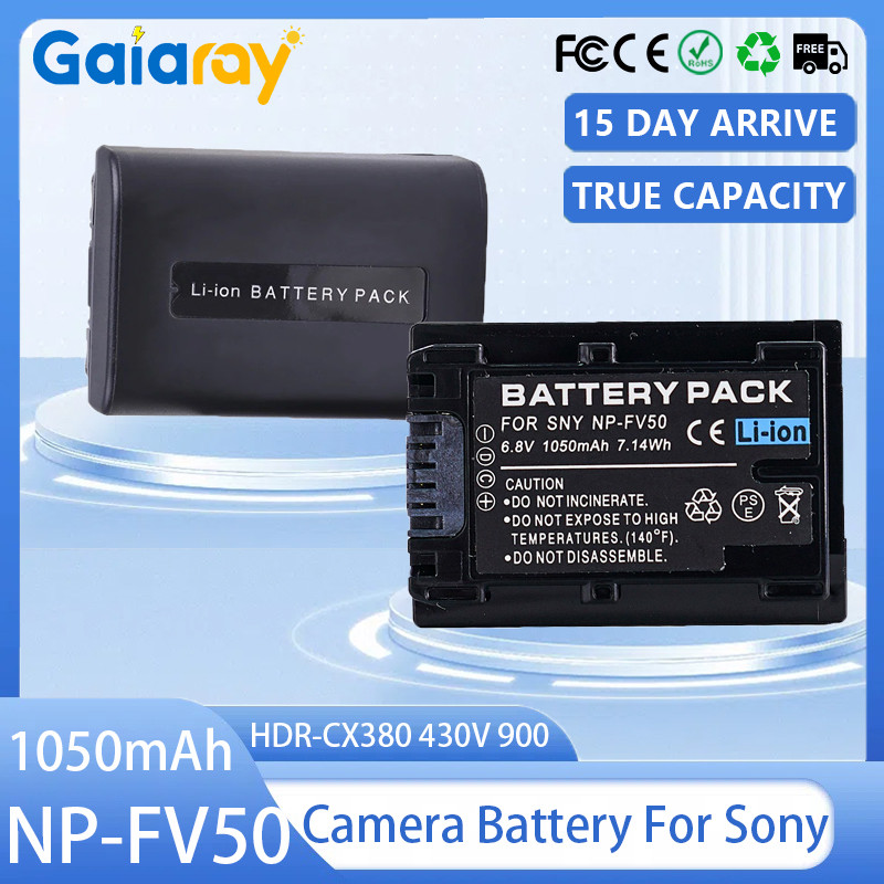 NP-FV50 NP-FV30 Camera Battery for Sony NP-FV40 Handycam HDR-CX380 430V 900 580V 760V HDR-PJ540 650V