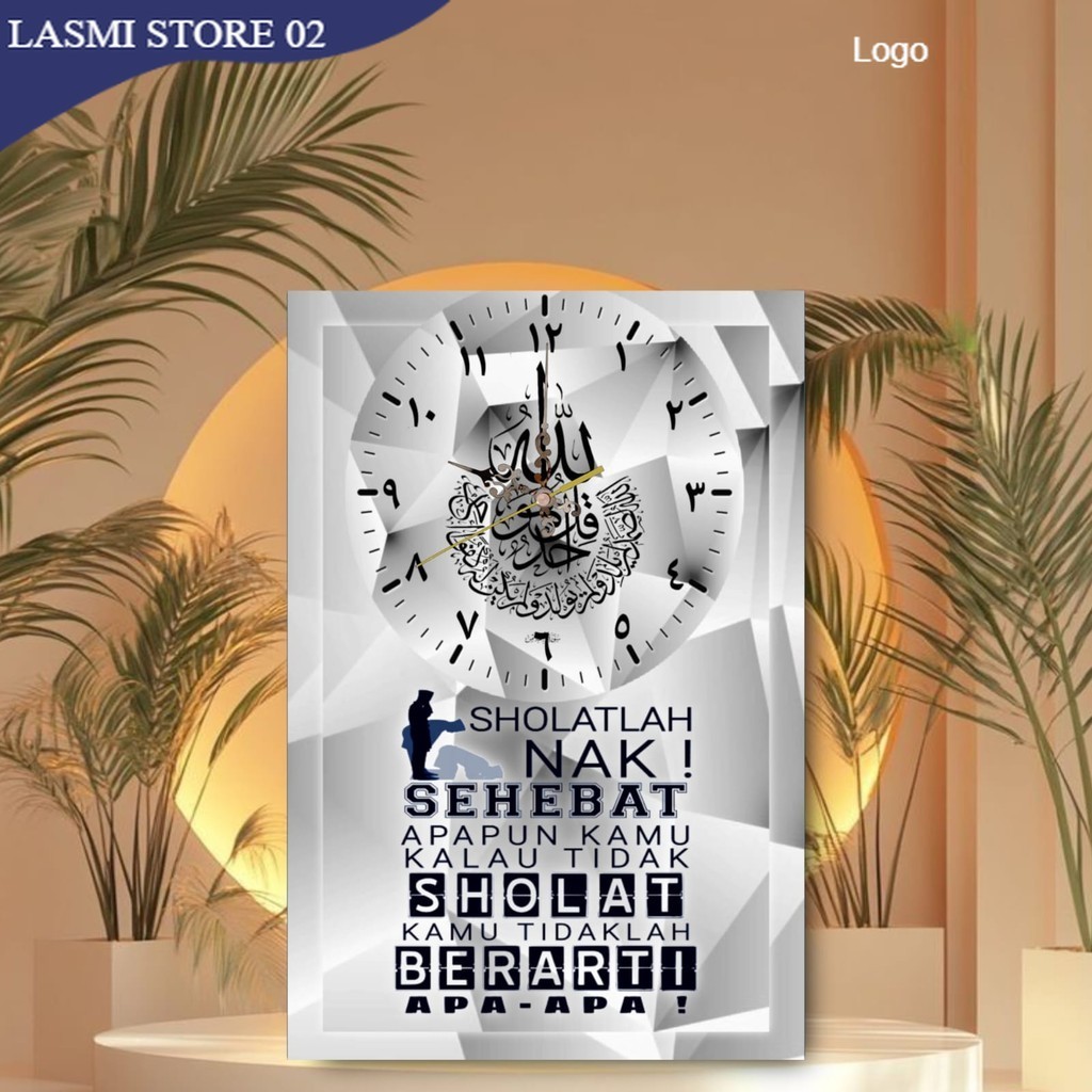 JAM QUOTES Dinding motivasi islami sholatlah Nak Dekorasi Hiasan Ruang tamu tempel tembok solatlah n