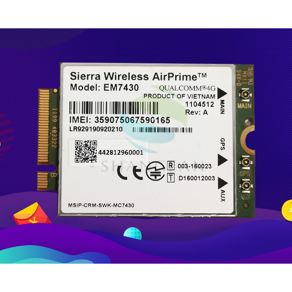 EM7430 LTE-Advanced Cat-6 cat 6 4G Modem M2 ngff 300M 4G module card
