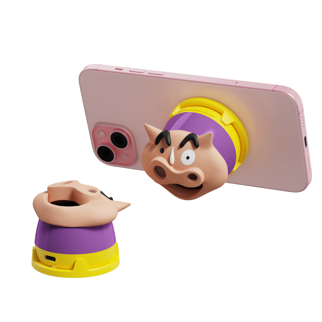 Crayon Shinchan Cartoon Wireless Mini Bluetooth Speaker with Magnetic Phone Holder Portable Small Sp