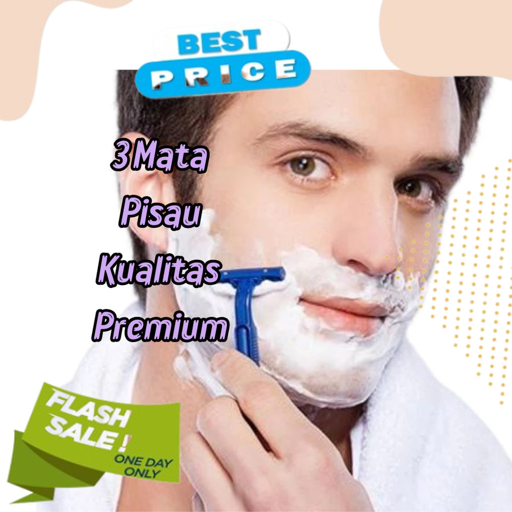 Cod Alat Cukur 3 Mata Pisau Tajam Kumis Dan Janggut Cukuran 3 Mata Pisau Cukur Kumis