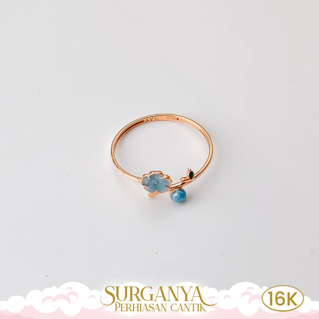 Macan Gold Cincin Kadar 16K Cincin Bunga Le Jardin Series