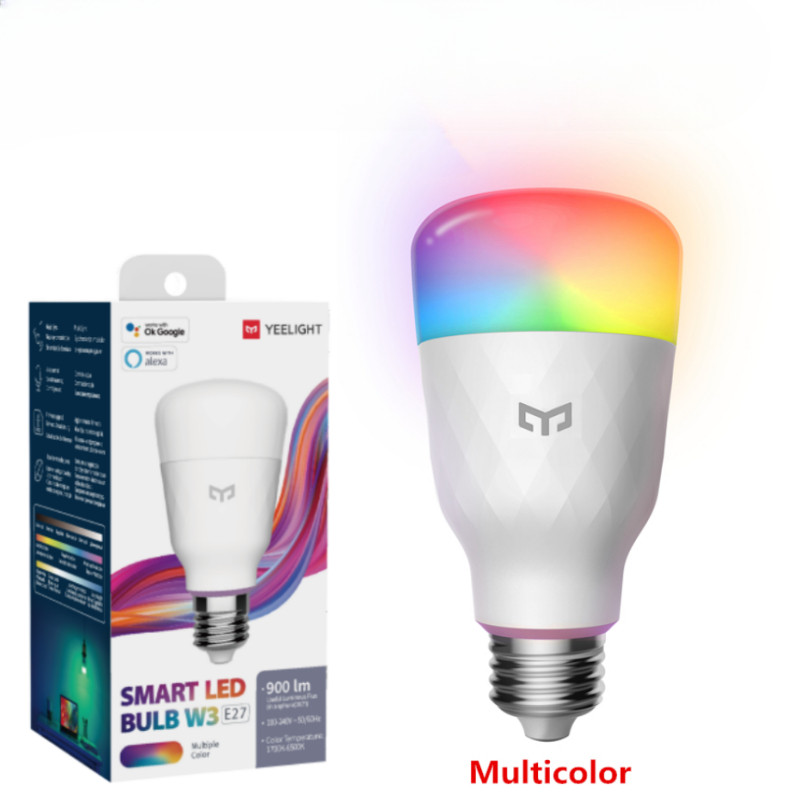 Yeelight Smart LED Bulb W3 E26/E27 Color/White Ambient Light Wifi Voice Control 1700K~6500K For Mi H