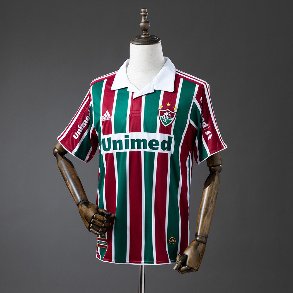 Jersey Fluminense 2010 Home Retro T shirt pria