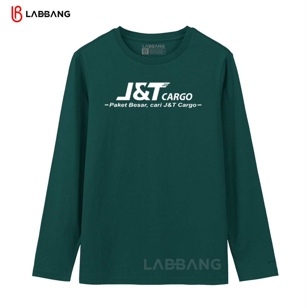 LABBANG Kaos T-Shirt Lengan Panjang JNT Cargo Unisex Pria Wanita Seragam J&T