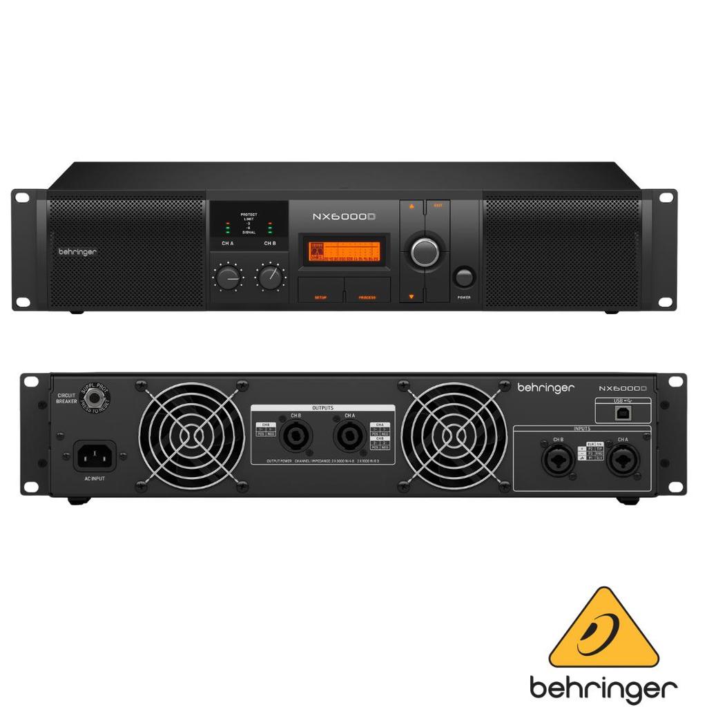 Behringer NX6000D Ultra-Lightweight 6000-Watt Class-D Power Amplifier with DSP Control and SmartSens