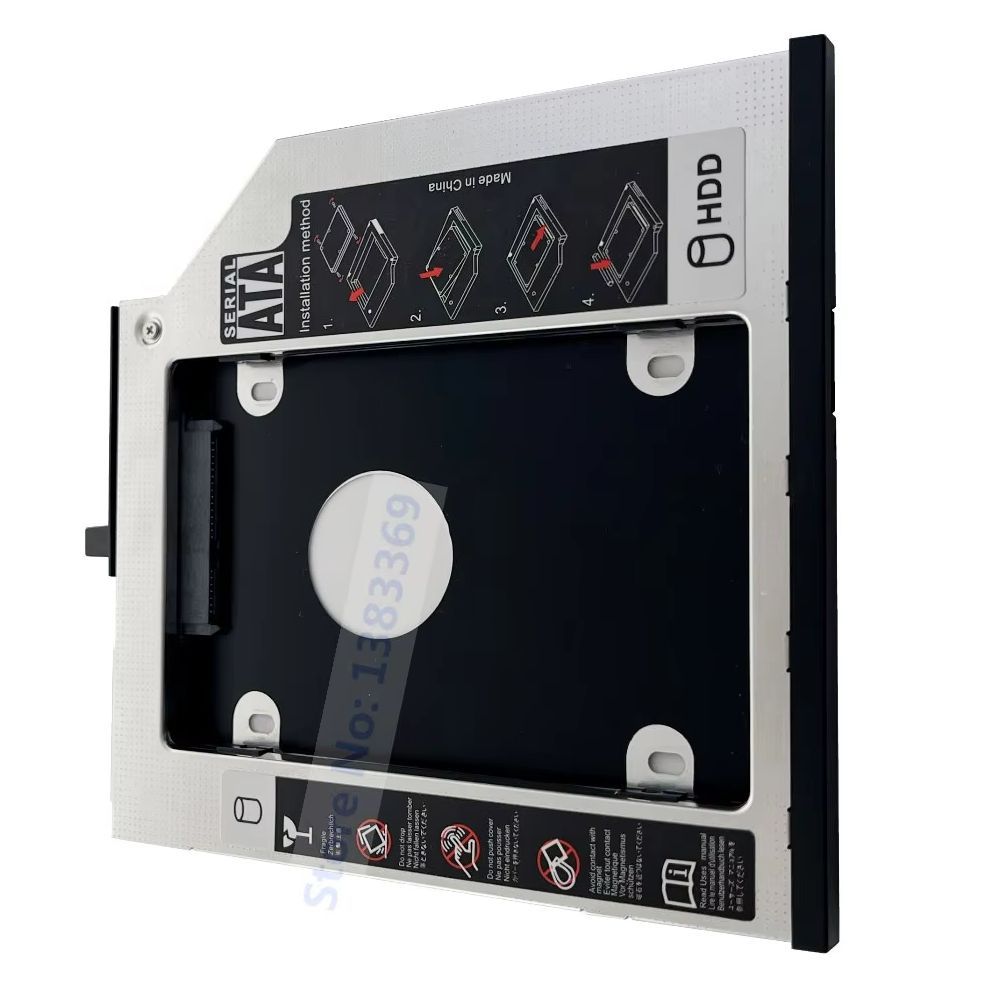 2nd Hard Drive HDD Optical bay Caddy Frame Tray 9.5mm for Lenovo ThinkPad T400s T410s T420s T430s x2