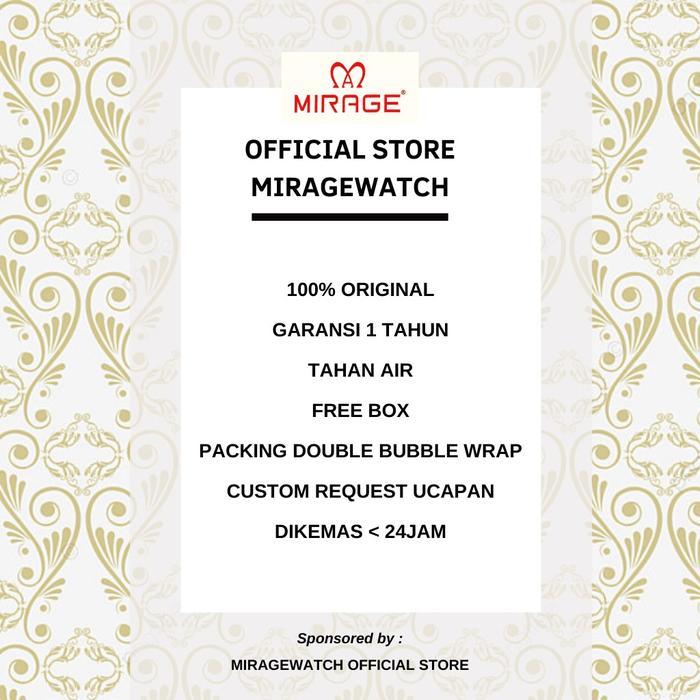 Mirage Watches - Jam Tangan Wanita Original Elegant Hitam Rosegold RX Anti Karat Kaca Stainless jam 