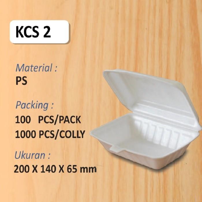 Styrofoam Bubur KCS 2 isi 100 Sterofoam Gabus Foam Box Tempat Makan Mie Bakmi Ayam