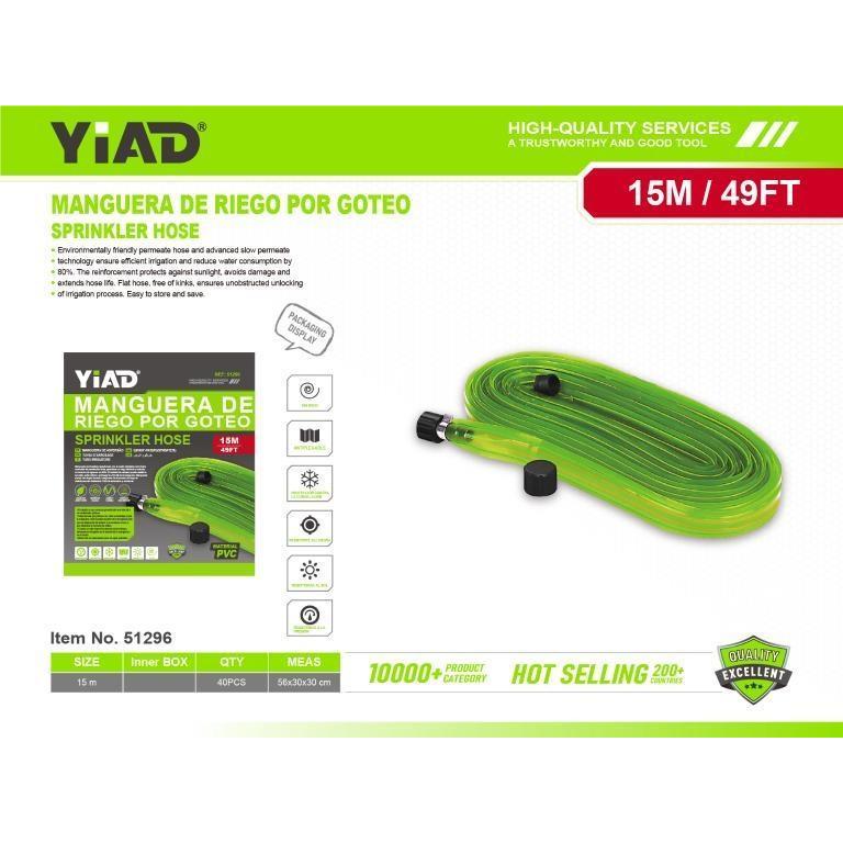 YiAD Semprotan Selang Air Taman / Penyiram Irigasi Taman Sistem Irigasi Otomatis 7.5 / 15 m