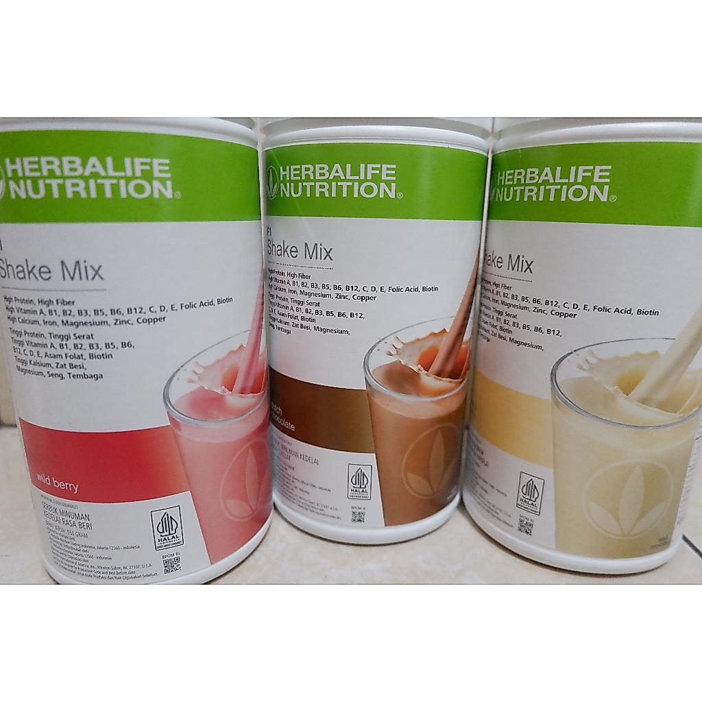 Herbalife Shake Mix 550g - Nutrisi Lengkap, Rasa Vanilla & Coklat